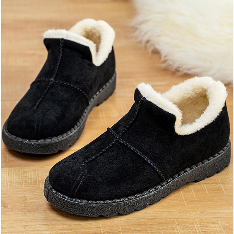 2020 теплая обувь женские лоферы на плоской подошве зимняя для женщин хлопковая