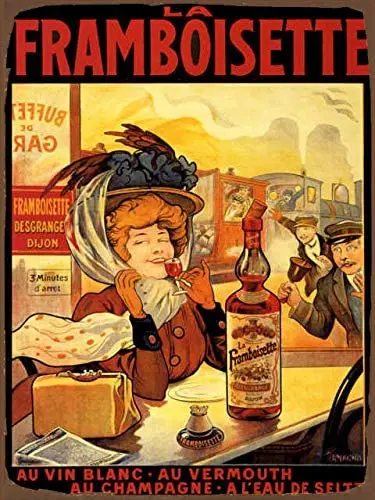 

Posters Wine Champagne Print Poster Vintage Style Metal Advertising Wall Plaque Sign Art Wall Deco Metal Sign Poster 8x12 inch