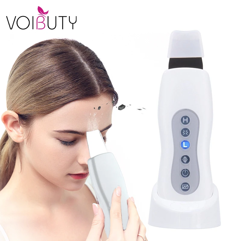 Ультразвуковой скруббер для лица глубокой очистки кожи удаляет грязь и угри
