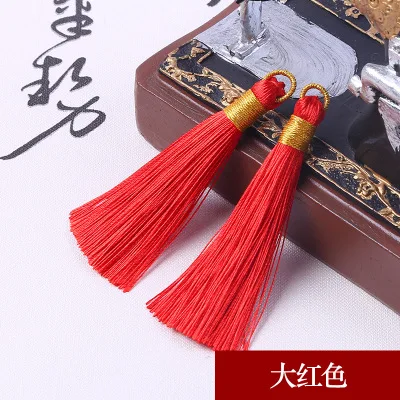 color 4 10 шт., 8 см, полиэфирная шелковая кисточка для сережек, амулет для изготовления, Сати, кисточки, кулон, сделай сам, ювелирное изделие, ручная работа - Цвет: color 4