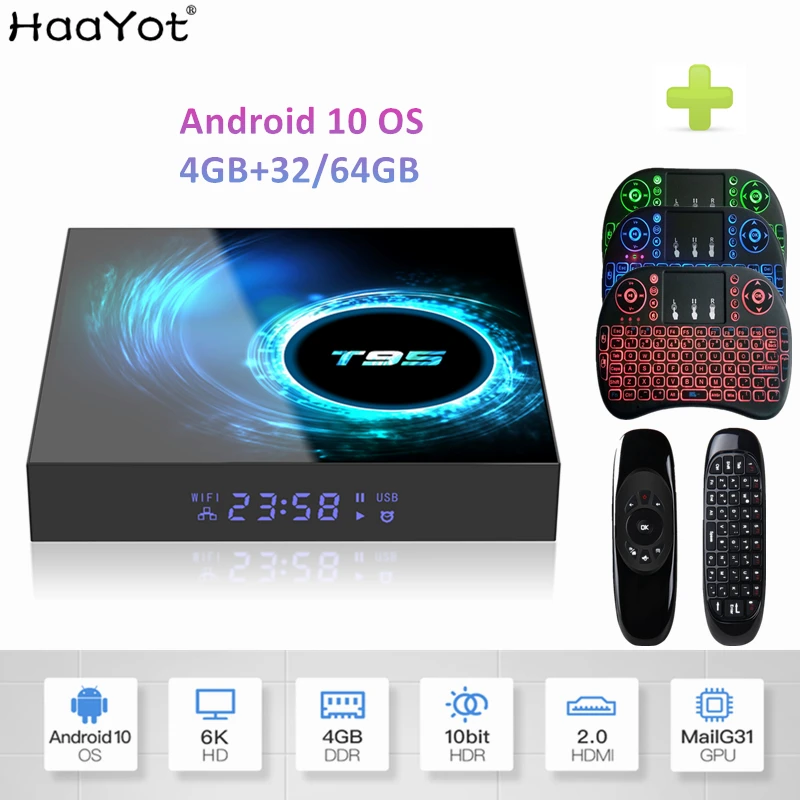 2020 Android 10 TV Box H616 четыре ядра 4 Гб оперативной памяти 32 встроенной 64GB 2 4G Wi Fi Google Play 6K
