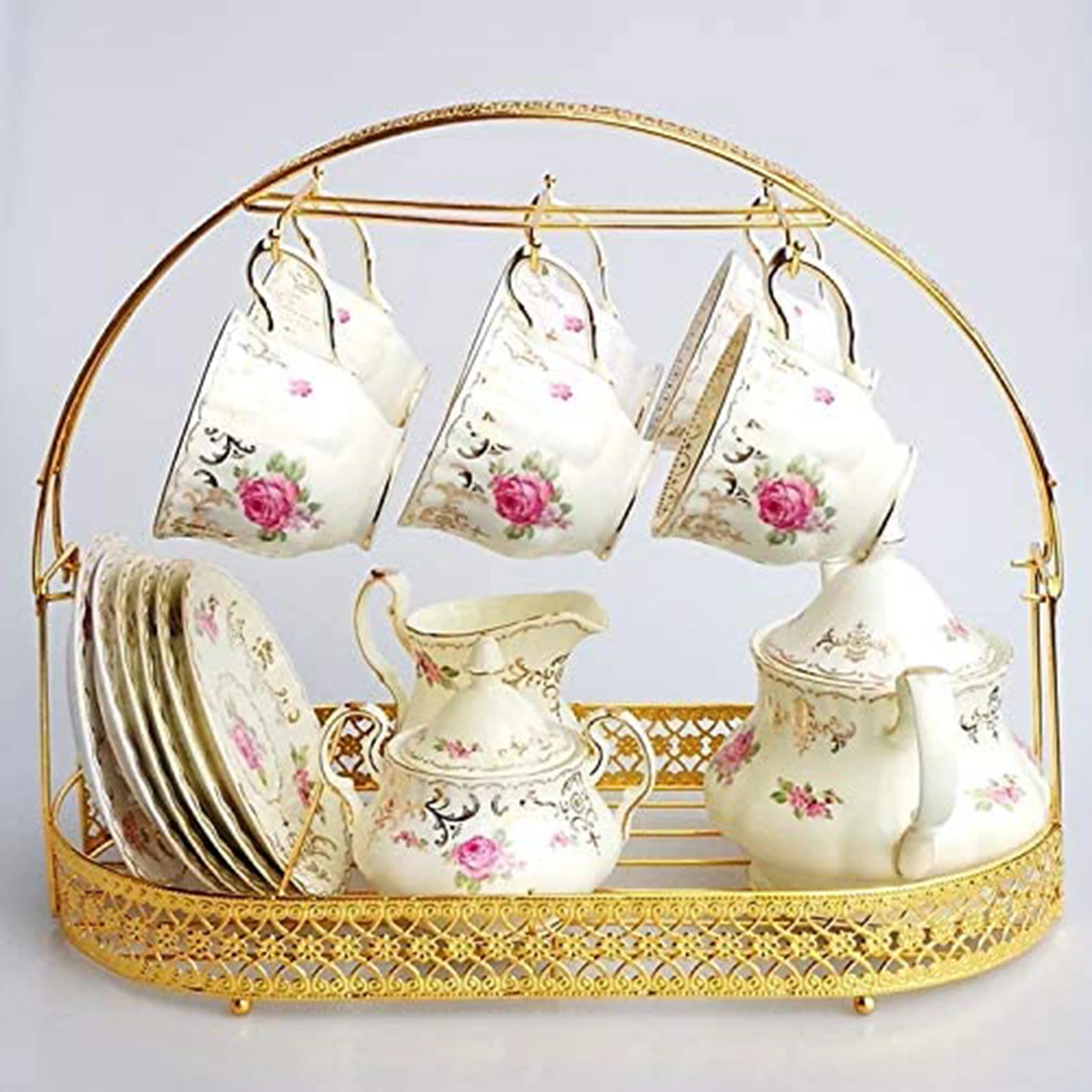 Держатель для кружек подставка кофейных чашек чайного сервиза органайзер посуды