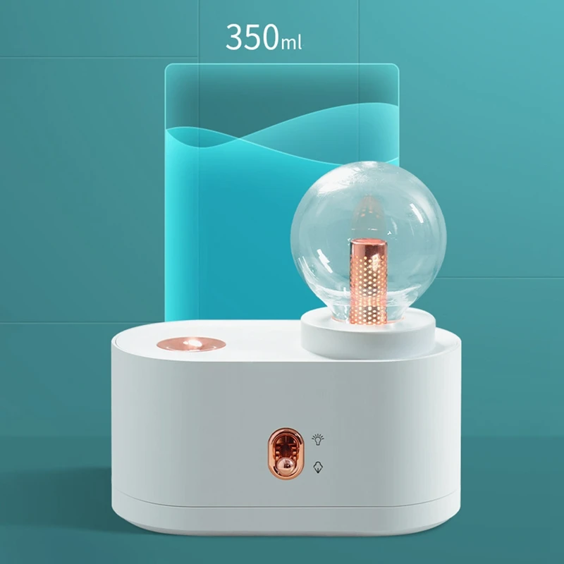 

Air Humidifier, USB Bulb Shape Hand-Held Mistmaker with Light for Home