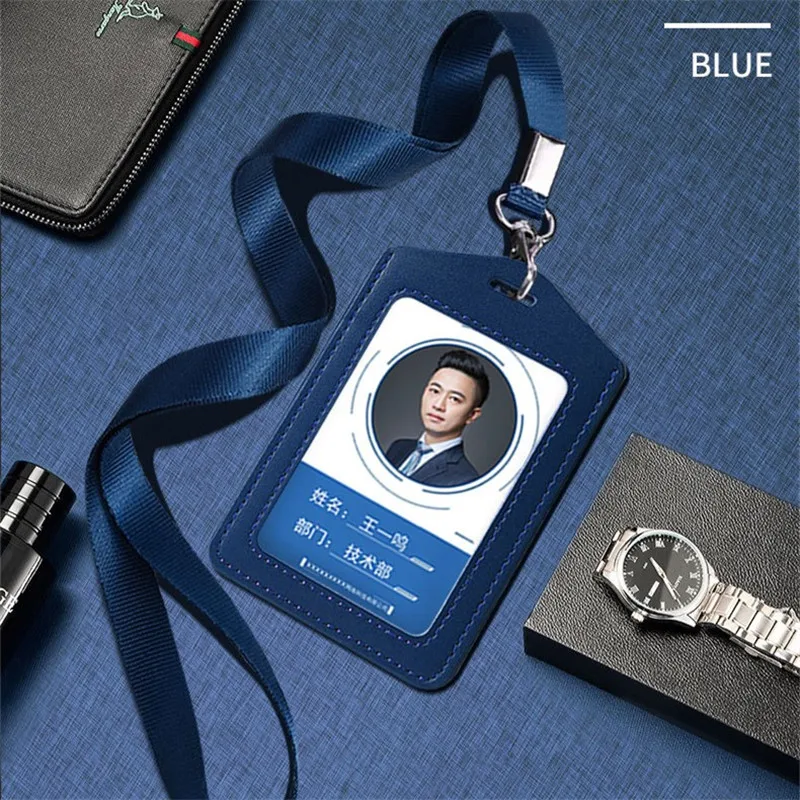 

Work Card Holders with Neck Straps ID Name Tag Lanyard Badge Holder Desk Accessories Office Supplies Business Card Holder Badge