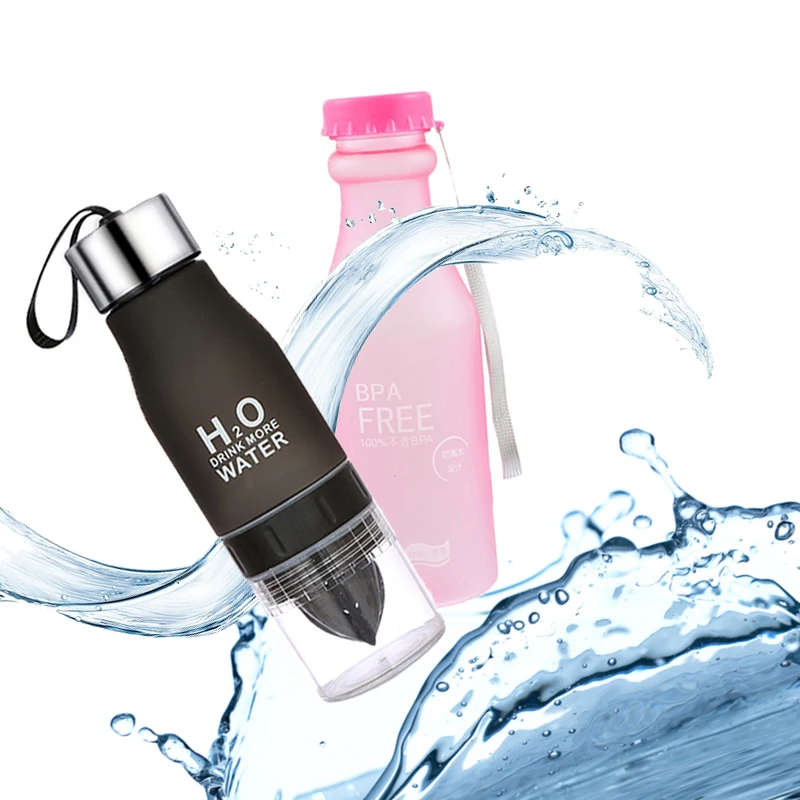 Унисекс 550/650 мл Портативный бутылка для воды Пластик плодов настойка с рисунком