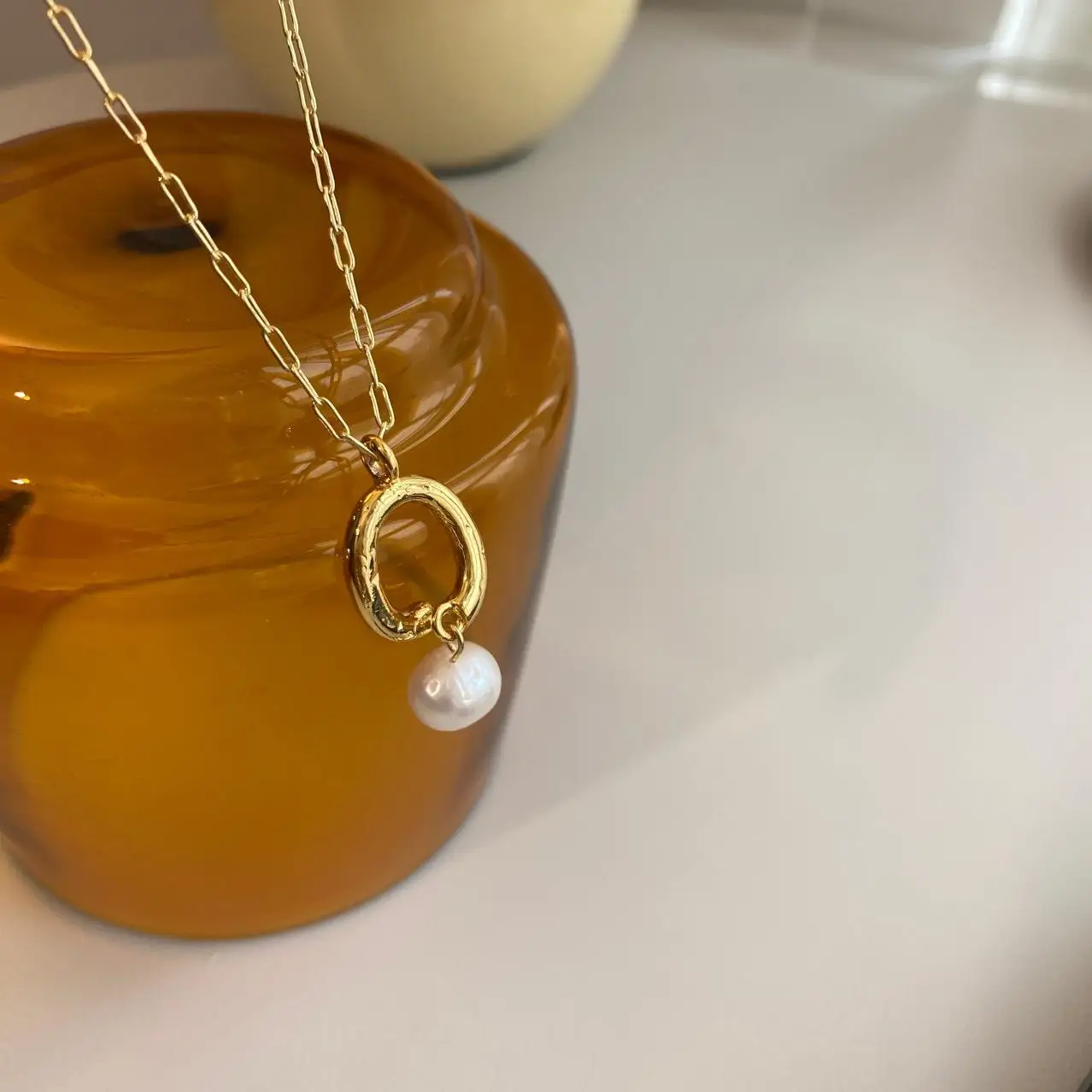 

Luxury Jewelry Sets2021 Summer Gold Chain With Pearl Choker Stud Earrings Pendant For Charm Lady Vintage Gift Women Necklace