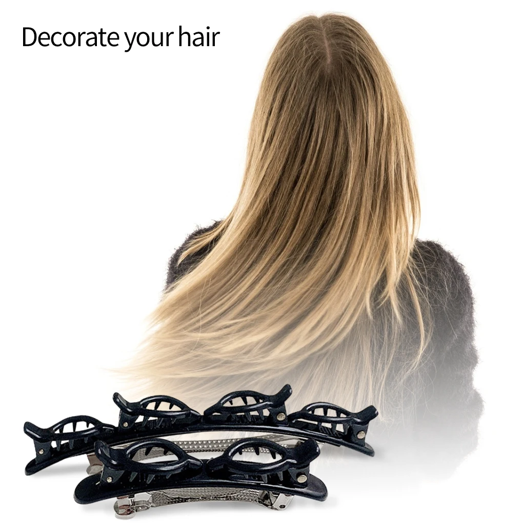 

Black Braider Hair Clip Burst Pin Hairdo Bring Hair Hoop Multi-storey Wisp Air Weave Head Hoop Styling Tool