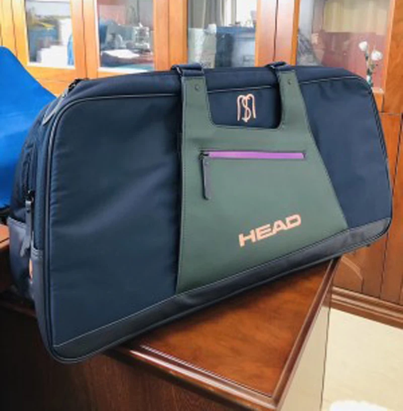 Sharapova Same Type HEAD Tennis Handbag 6 Tennis Squash Rackets Sports Bag Women Training Badminton Racquets High-end Backpack