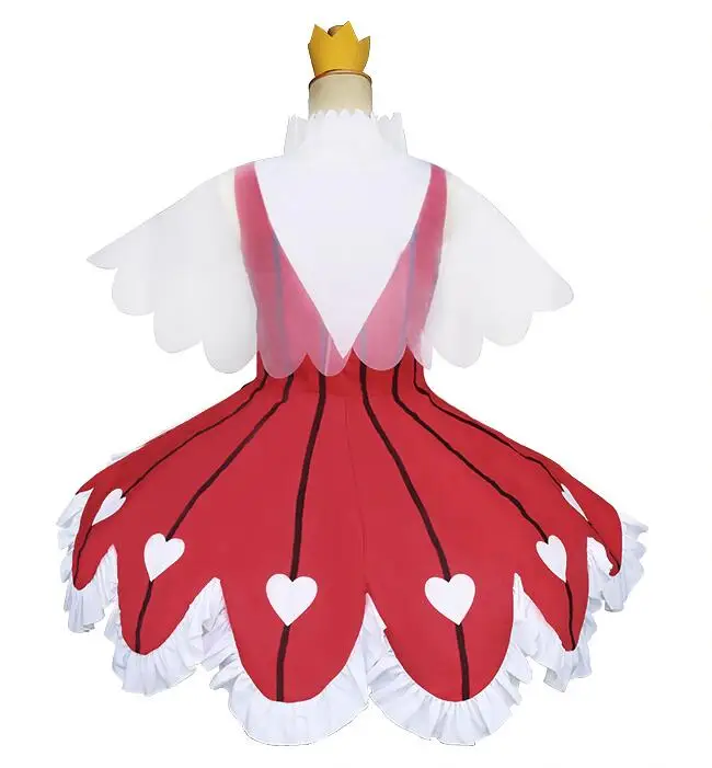 

HOT Anime Cardcaptor Sakura Kinomoto Cosplay Costumes Clear Card OP2 Heart Of Rose Battle Uniform Full Set For Halloween