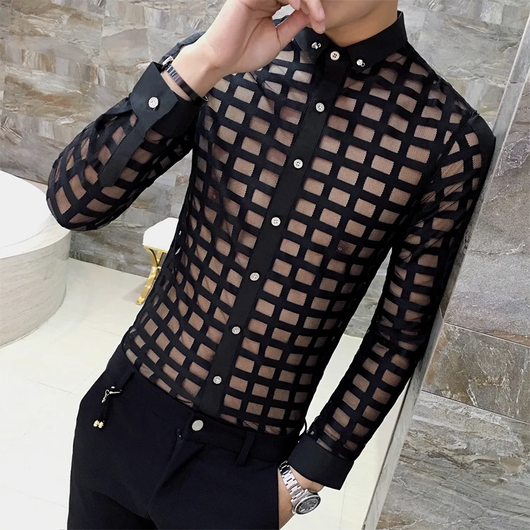 2021 Новые Вечерние рубашки для свадьбы мужские платья Camisas Masculina Vestido Social черные