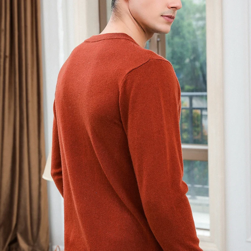 Зимний вязаный свитер мужские кашемировые пуловеры из козы 100% теплый джемпер с