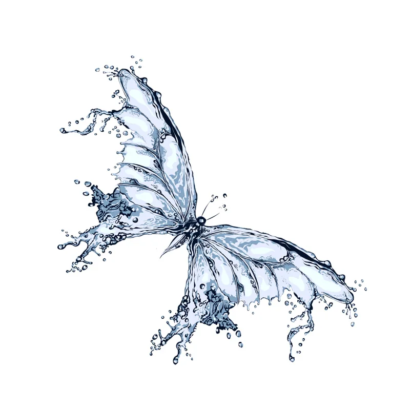 

Funny Waterdrop Butterfly Car Stickers Waterproof Sunscreen Bumper Windshield PVC 15cm X 15cm