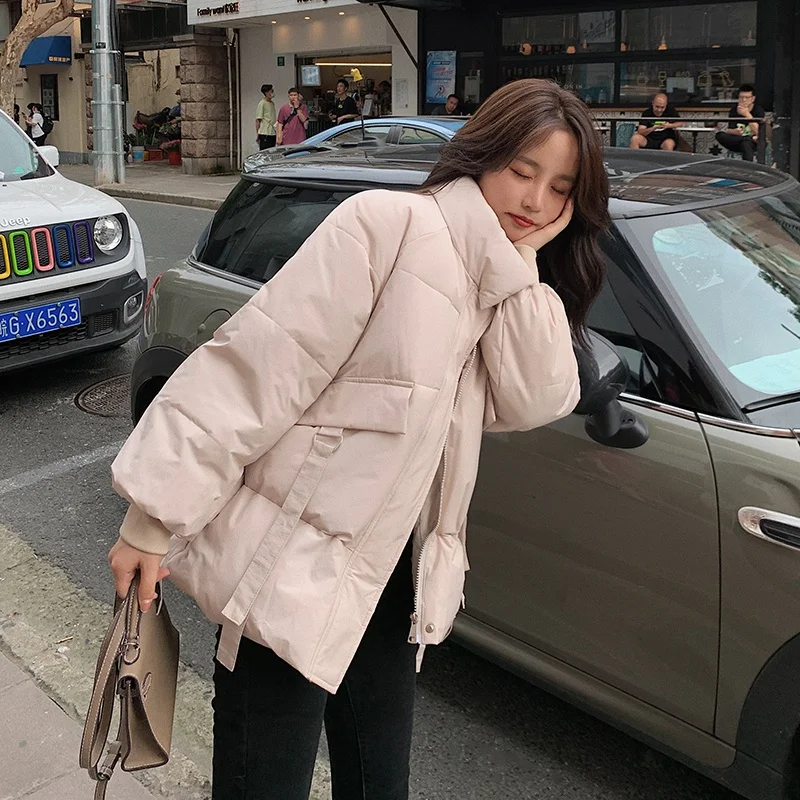 Новинка 2020 хлопковое платье женское короткое свободное зимнее пальто в