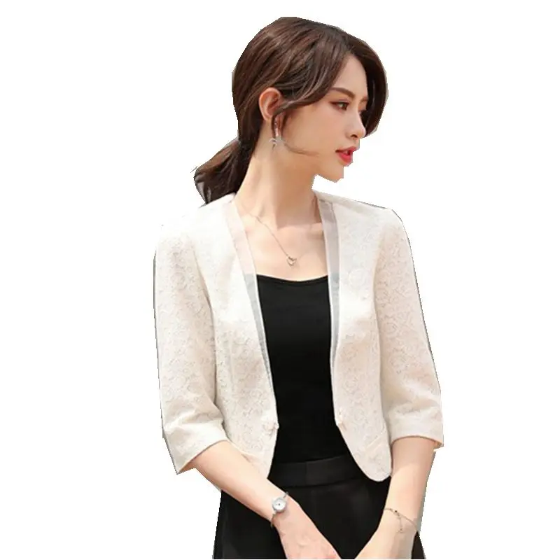 Женская короткая куртка на одной пряжке весенне-летняя приталенная элегантная