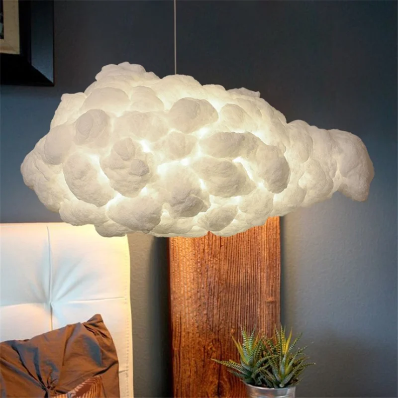 Светодиодная декоративная лампа в виде облака Потолочная люстра белого