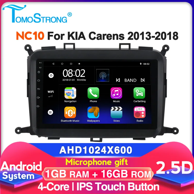 Автомагнитола с GPS навигацией мультимедиа для KIA Carens 2013 2014 2015 2016-2018 bluetooth Wi-Fi SWC fm