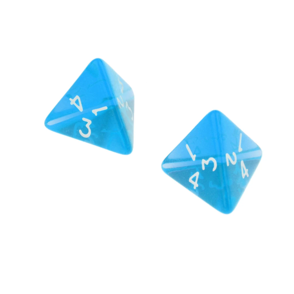 

25 Pieces Premium Acrylic Polyhedral Dice D4 for DND MTG RPG Party Pub Bar Supplies Gaming Game Entertainment Blue