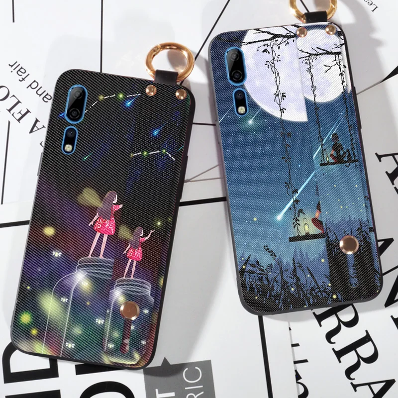 Чехлы из ТПУ с ремешком на запястье для ZTE Axon 10 Pro Nubia A6 M2 Lite N2 N3 Z17 Z18 Mini S красивый
