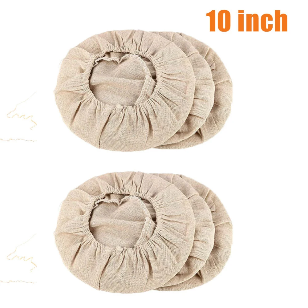 

6 шт. круглая корзина для хлеба, тканевые вкладыши, изоляционная ткань, натуральная ротанговая ткань для выпечки корзина для теста, кухонные ...