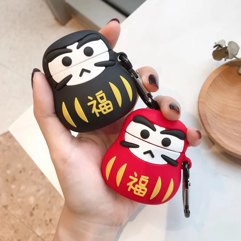 Чехол для наушников с объемным медведем тыквой кошкой куклой AirPods чехол