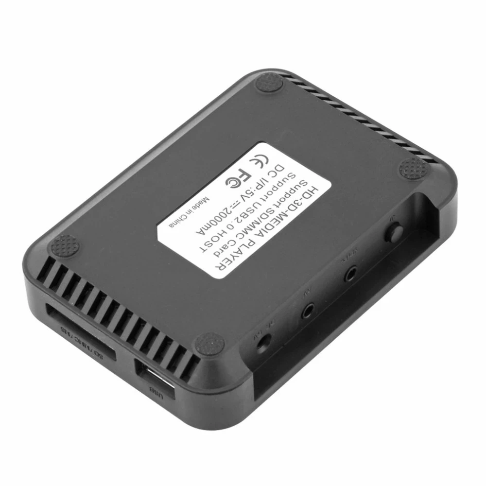 USB 2.0 1080P HD SD/MMC TV Videos SD MMC RMVB MP3 5V 2A Multi TV USB HDMI-compatible Media Player Box with IR Remote Controller
