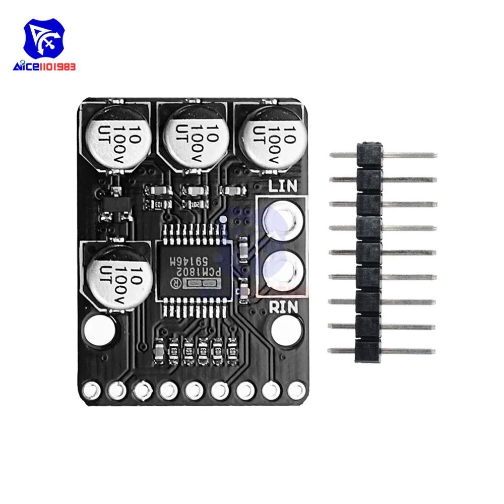 Diymore PCM1802 SNR стерео АЦП модуль датчика 24Bit Delta-Sigma стерео A/D конвертер PCM AV усилитель плеер приемник плата