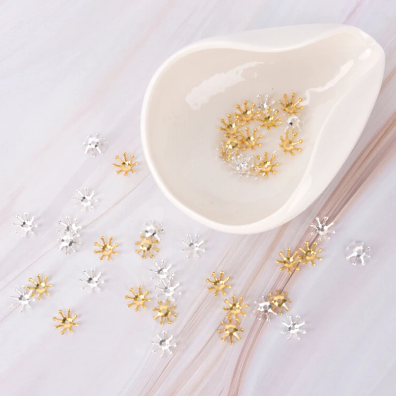 

10MM Filigree Flowers Bead Cap Wraps Connectors Charms For Jewelry Findings 20pcs/lot