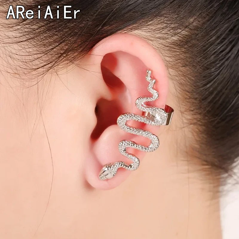 1 шт. Винтажные серьги-гвоздики в виде змеи Hyperbole Cobra для женщин и мужчин ювелирные