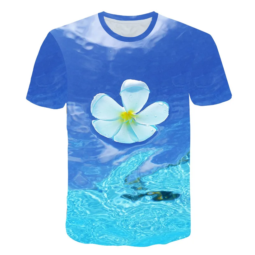 

020 Men Fashion Summer Pattern 3D T shirt 3D printing Printed Short Sleeve Round Neck Slim casual T-shirt hot