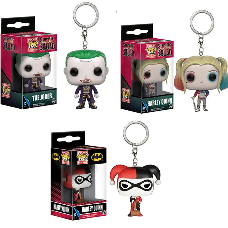 FUNKO POP отряд самоубийц Джокер и Харли Квинн брелок фигурки Коллекция Модель
