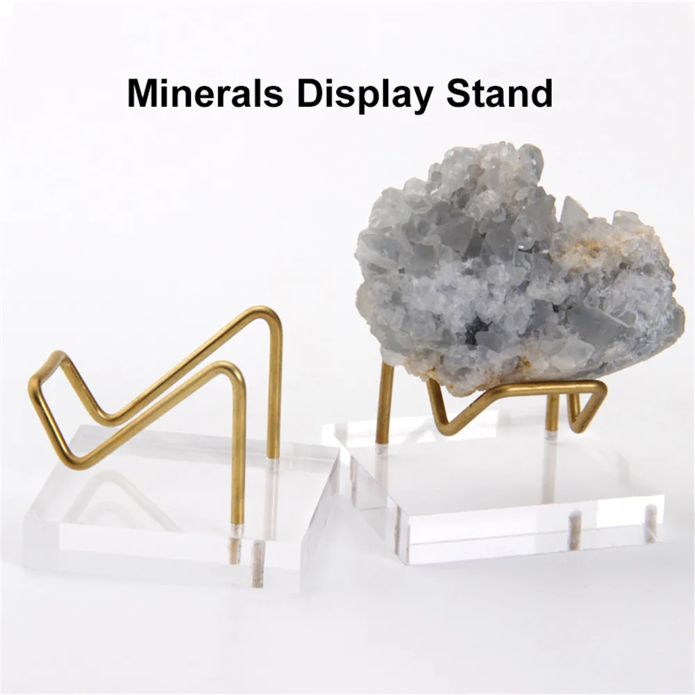 

Metal Arm Mineral Fossil Stand Display Holder Rack Acrylic Support Base For Crystal Minerals Ores Sphere Home Decoration