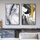 Скандинавский абстрактный Рисунок брызг черно-белые картины маслом на холсте постеры и принты Настенная картина украшение для дома