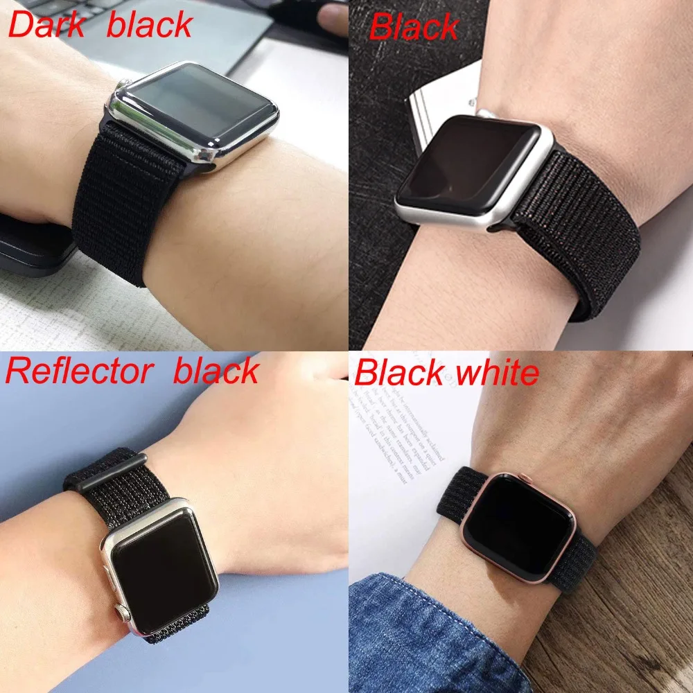 Спортивные петли для наручных часов Apple Watch, версии 44/42/40/38 мм 5/4/3/2/1 нейлоновый ремешок для наручных часов браслет ремешок с крючками и петлями застежка