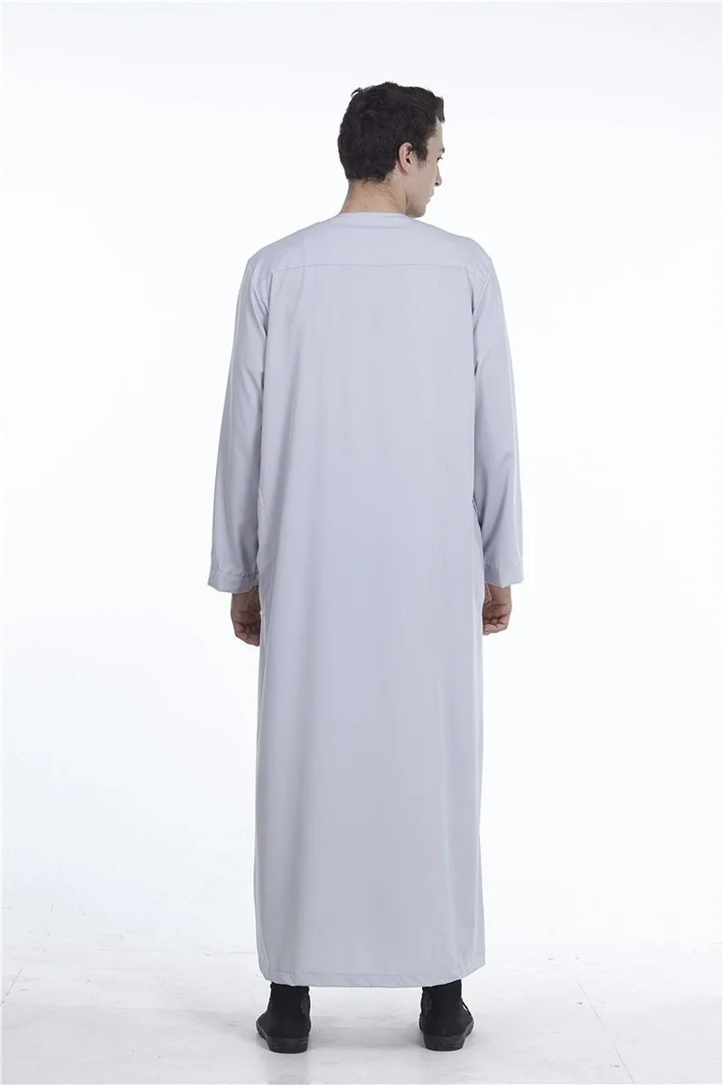 

Donsignet Jubba Thobe Muslim Fashiom Men Robe Middle East Ramadan Saudi Arabia New National Abaya Turkey Men's Pure Color Robe