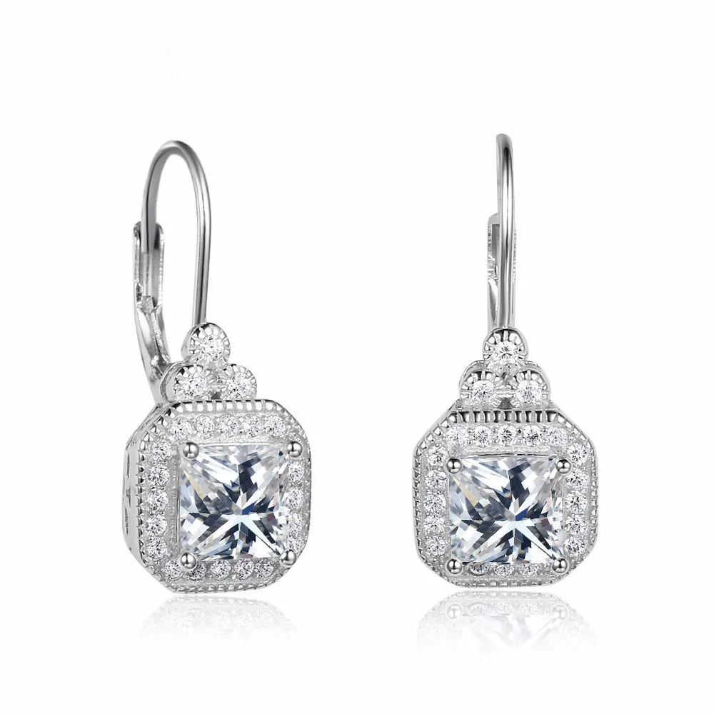 

S925 Sterling Silver Women Earrings Imbue Diamond Silver Drop Earring 925 Sterling Silver Women Drop Earrings Diamond Earrings