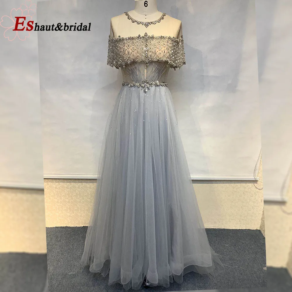 Роскошные вечерние платья для женщин Длинные ручной работы с открытыми плечами и