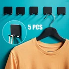 5 шт., настенные крючки из алюминия, на клейкой основе