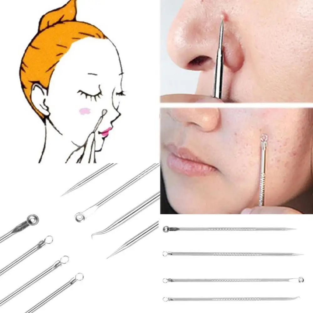 4 шт./компл. для удаления угрей акне иглы прыщей точечный инструмент камедонов