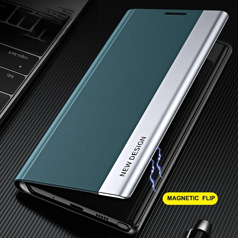For Samsung Galaxy Note 8 9 10 20 Pro Plus Ultra Cover Luxury Magnetic Leather Flip Stand Phone Case