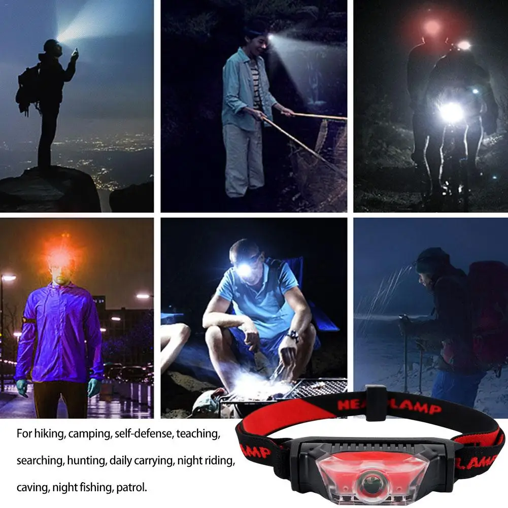 Открытый Кемпинг портативный миниатюрный светодиодный налобный фонарь