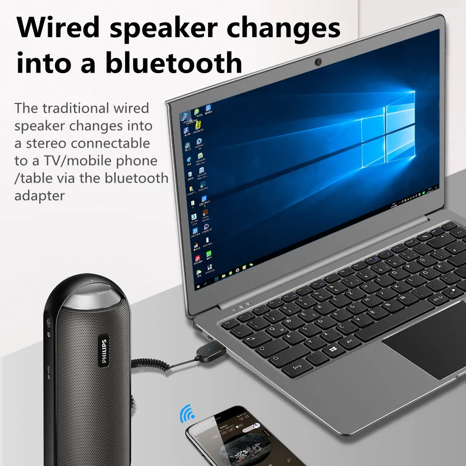 Bluetooth приемник 5 0 автомобильный Аудиоприемник USB 3 мм AUX разъем стерео Hifi