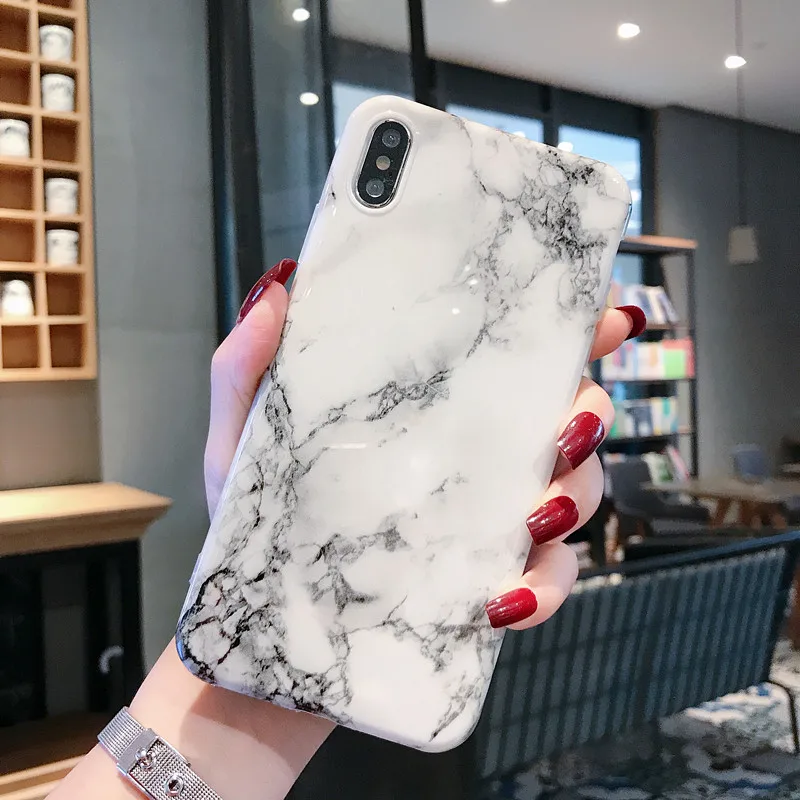 2 Мраморный чехол для Coque iphone 11 Pro Max 7 XS MAX чехол из мягкого ТПУ задняя крышка для iphone 6 6S 7 8 Plus iphone X XR чехол - Цвет: 2