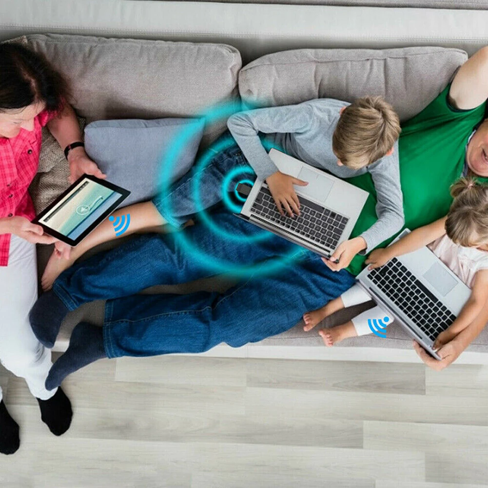 

Wireless Network Card 1200Mbps 2.4 5.8GHz WiFi Dongle Receiver with USB 3.0 Interface External U Disc 802.11AC