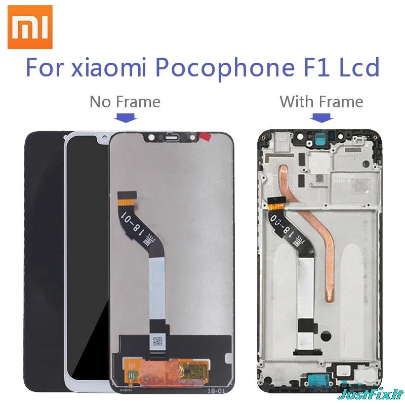 Для Xiaomi Poco F1 Индия запасные части ЖК-дисплей для Xiaomi Pocophone F1 ЖК-дисплей с рамкой сенсорный экран дисплей дигитайзер