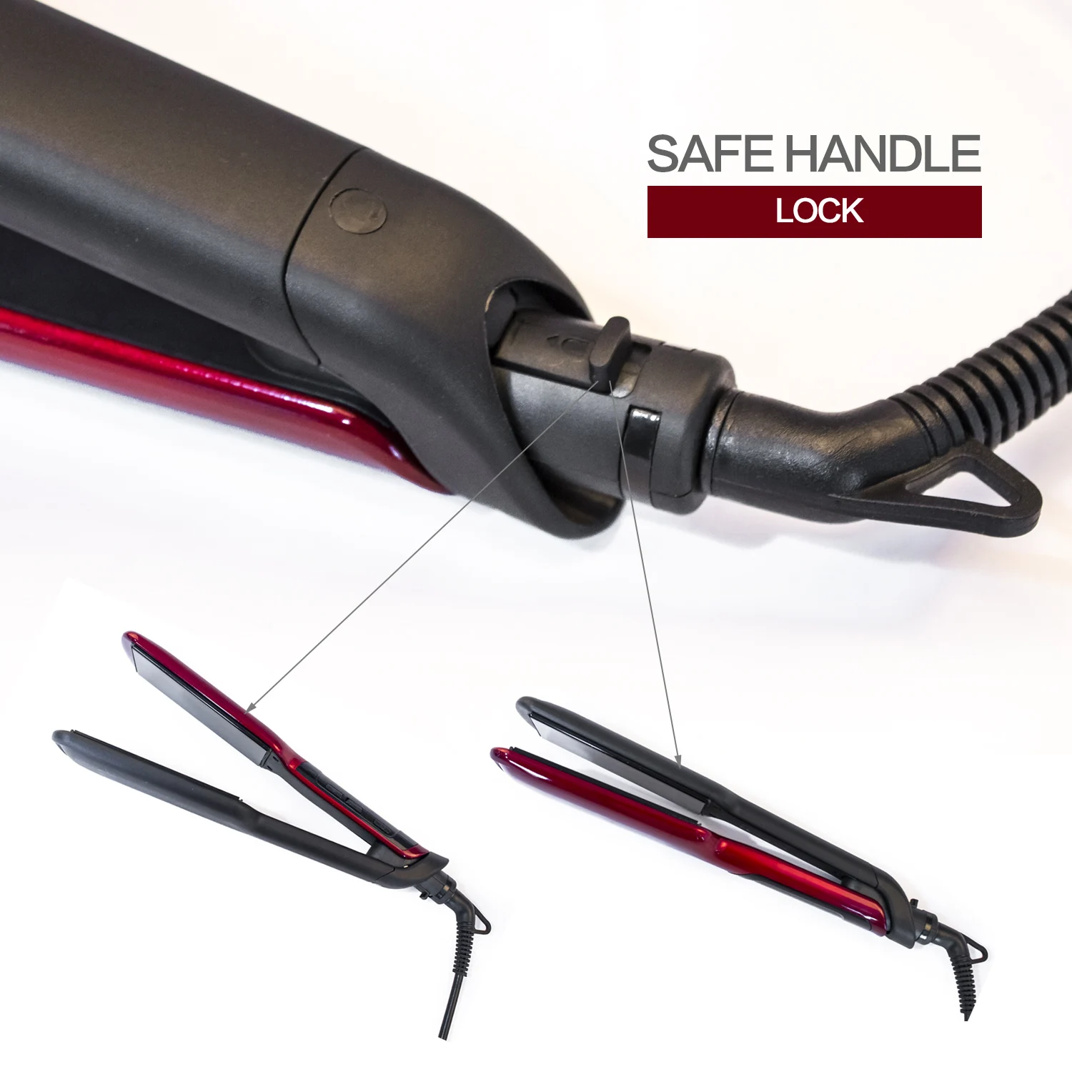 Профессиональный Керамический выпрямитель для волос Железный светодиодный