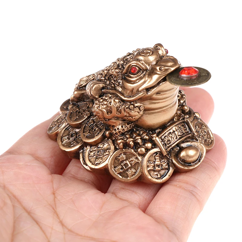 

1pcs Chinese Fortune Frog Feng Shui Lucky Three Legged Money Toad Home Office Shop Business Decoration Craft Gift
