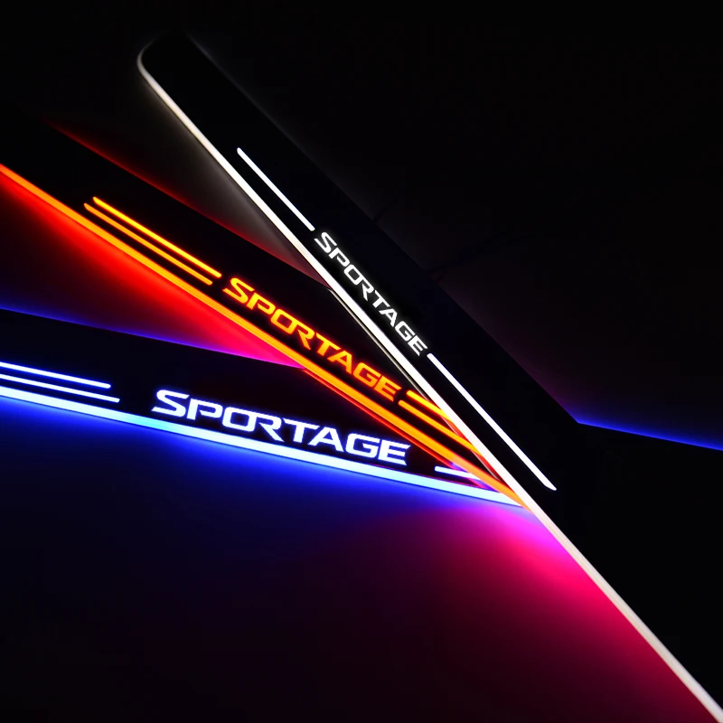 Светодиодный автомобиль порога для KIA SPORTAGE QL QLE SL 2009 до 2020 дверная накладка педаль