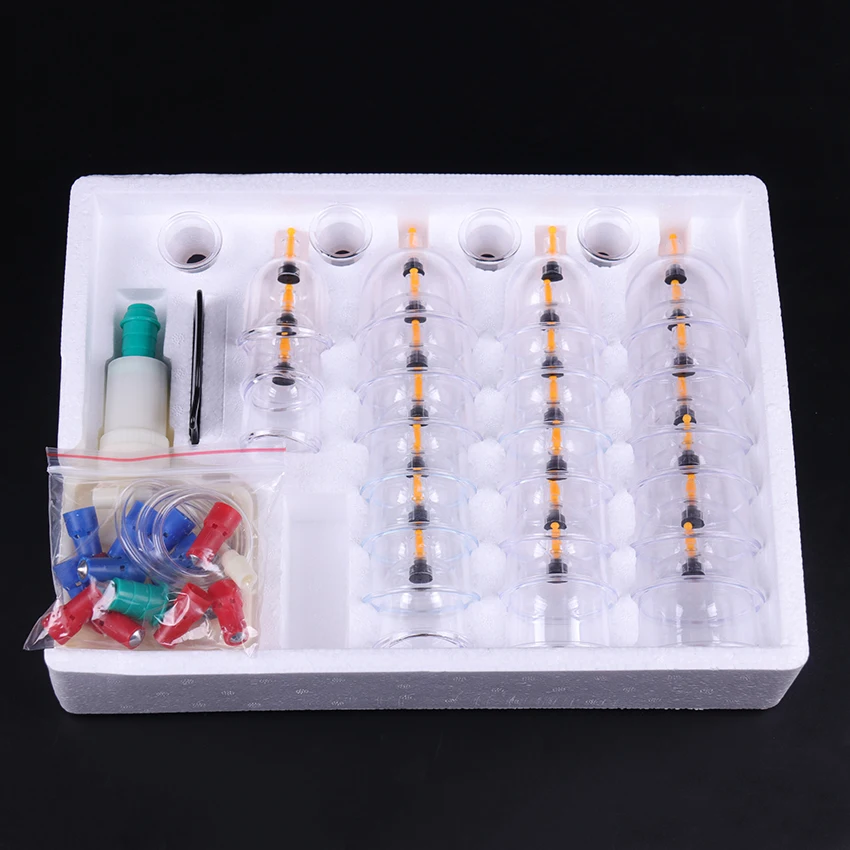 

Vacuum Cupping Body Massager Plastic Vacuum Suction Therapy Cupping Set Home Sucker Magnetic Treatment Apparatus 32PCS/ Set