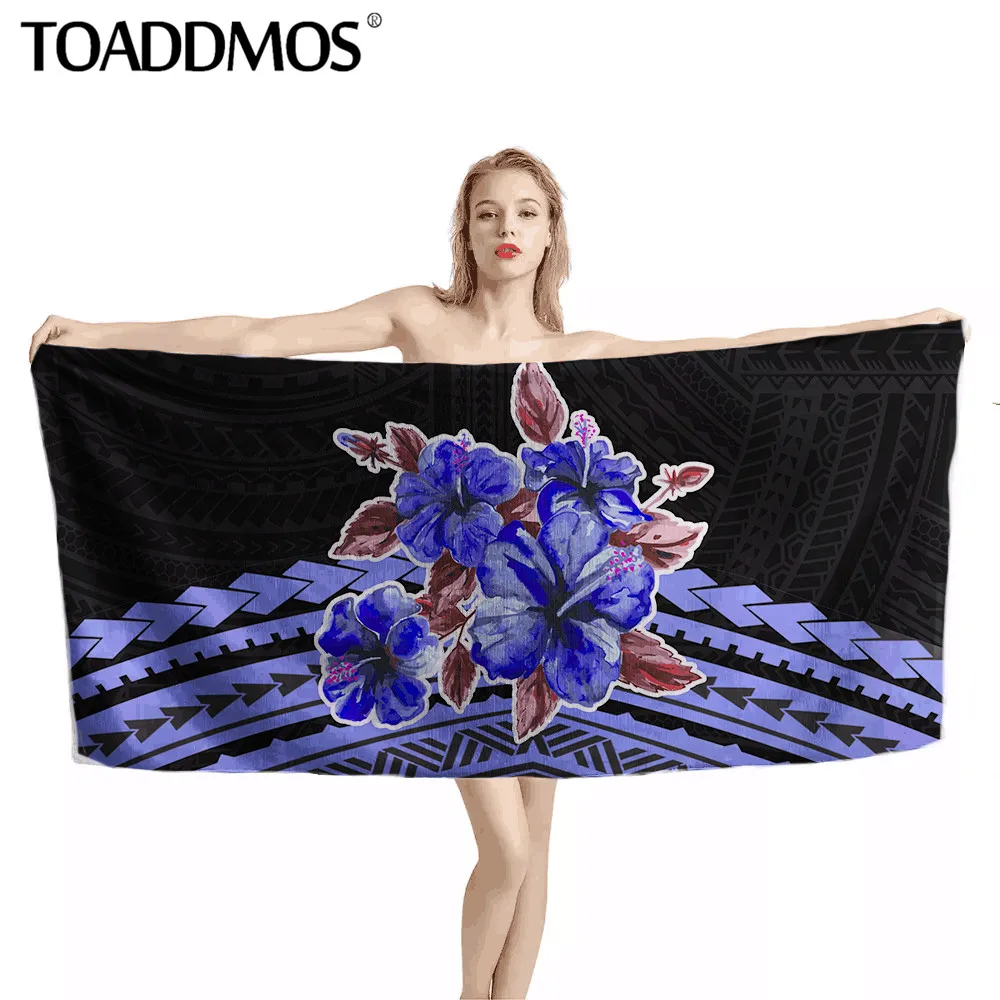 

Полинезийское банное полотенце TOADDMOS в форме гибискуса, быстросохнущее полотенце для ванной, полотенце для лица, модное пляжное впитывающее...