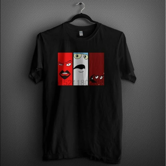 Разноцветная футболка Aqua Teen с изображением голодной силы | Мужская одежда